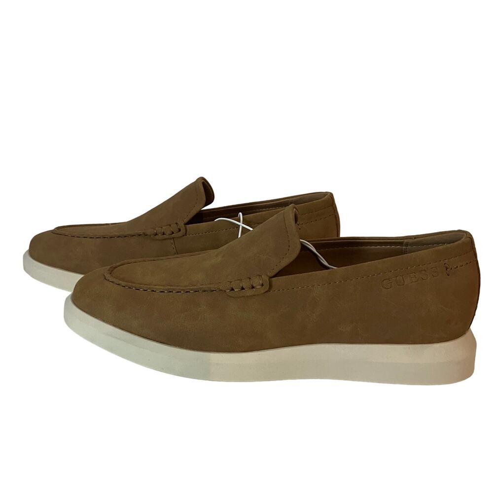 Guess Mens 7.5 Brown Suede GMRAFFY Loafers, New